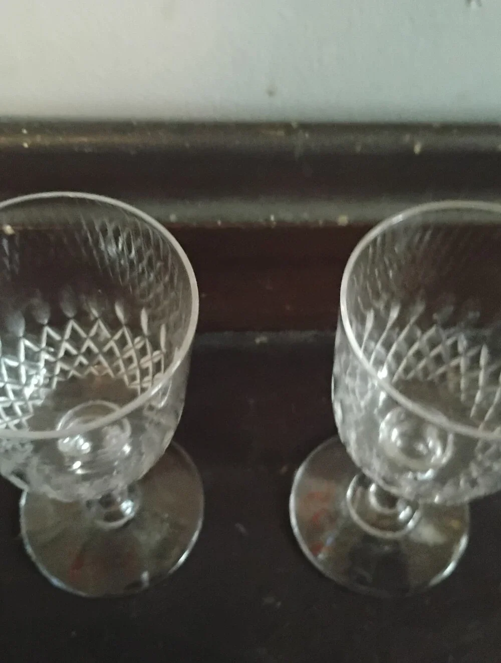 Crystal-Style Clear Goblet Wine Glasses - Set of 2